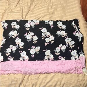 Kate Spade Floral Black and Pink Scarf